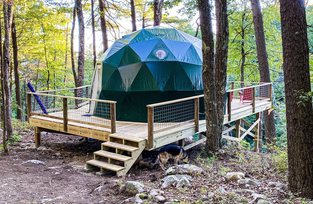 Cozy, Seasonal Geo-Dome with Heat/AC on Private Hiking paradise in Gunks.