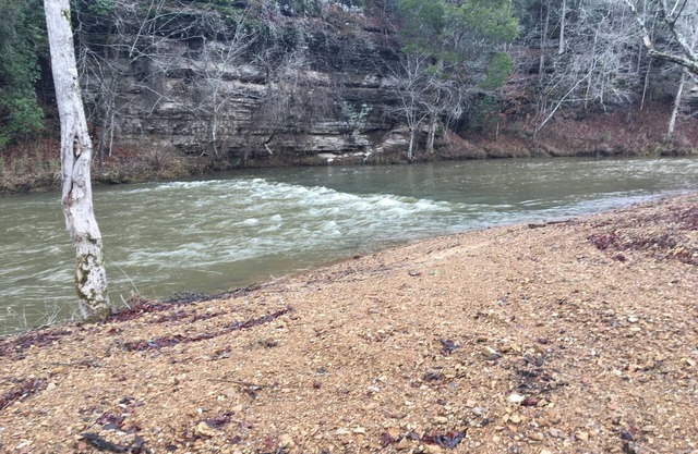 Direct access camping on the Buffalo River with bathrooms/showers!