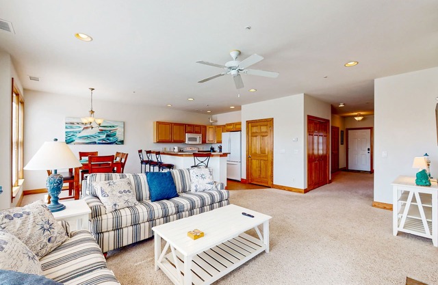 Dog-friendly water-view home with pool & balcony