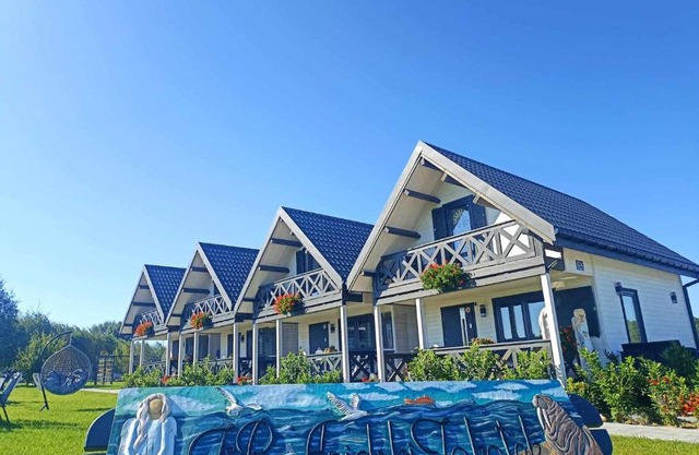 Domki Anielski Zakątek J&R nad Bałtykiem DELUX z balią ogrodową z jacuzzi i klimatyzacją
