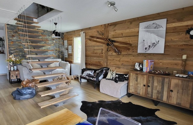 Duplex 80m2, 2 bedrooms, 6pers, near ski slopes, Garage, Internet, Small pets