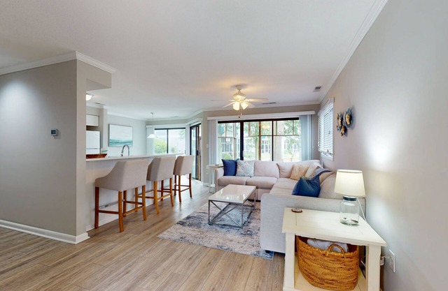 East of Sun condo with water-view, on-site pool & tennis - near beach