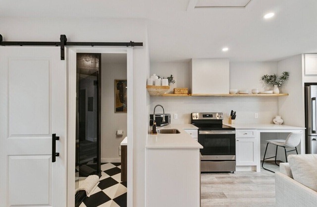 Enjoy a stylish experience at this unique, modern flat in Downtown Ferndale