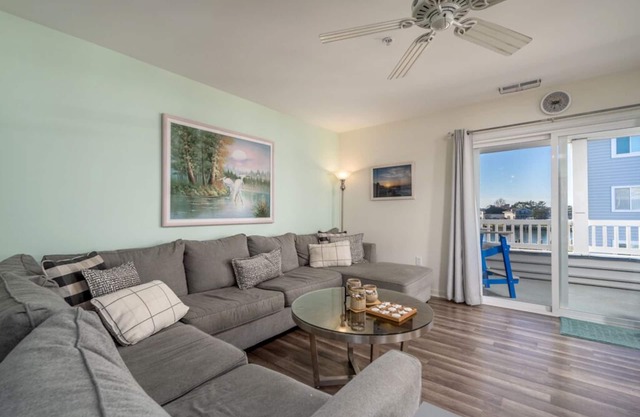 Enjoy beautiful water views from this relaxing balcony