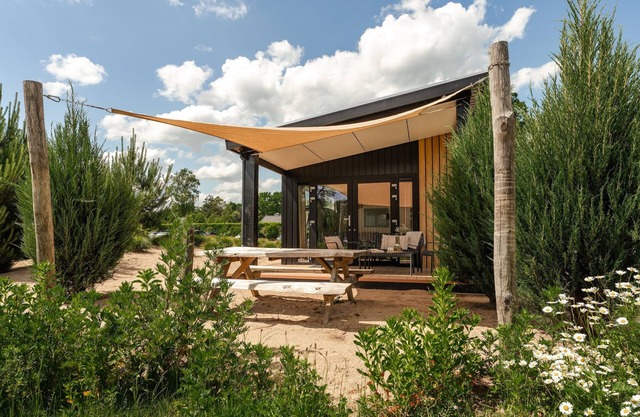Experience the genuine Veluwe feeling in this relaxed Sand Lodge