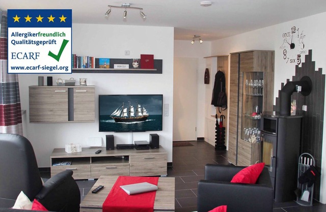 Fantastic apartment with fireplace, rain shower and sauna, wireless internet