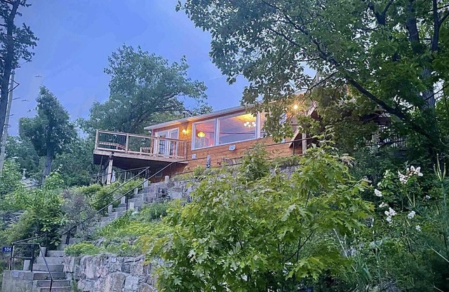 Fantastic view cosy retreat by the river with forests and swamps to explore.