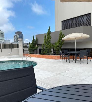 Flat em Hotel com Estacionamento Grátis e Piscina
