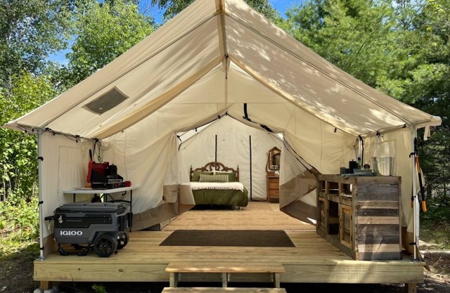 Glamping on Lake Vermilion with everything you need.