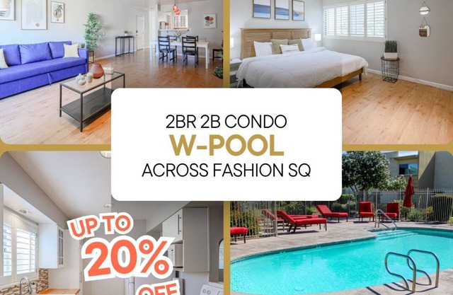 GRAND FULL 2 BR Condo W/Heated Pool Across Mall & Bars