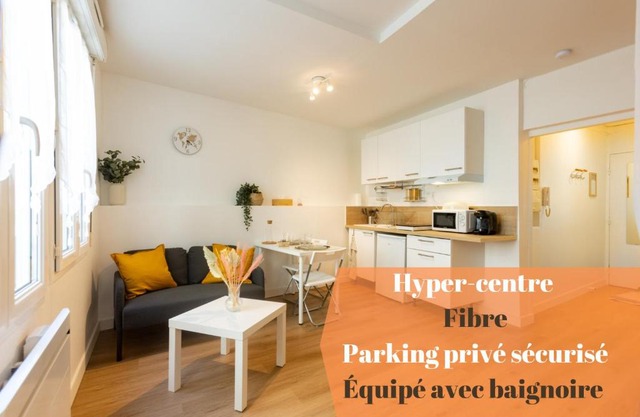 Grand T1 bis de charme tout équipé