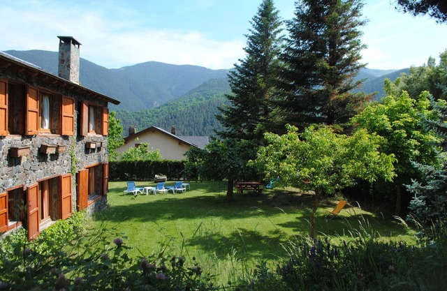 Ground floor of an isolated rustic house with garden