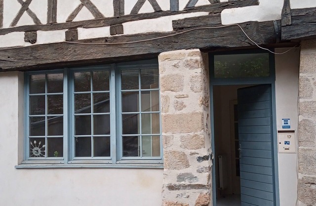 Half-timbered house in an old and quiet area