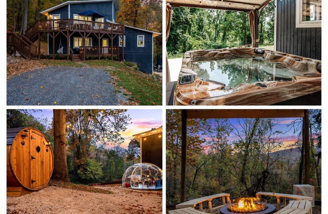 Harmony Ridge Hideaway: 10 acre mountain retreat w/hot tub and sauna