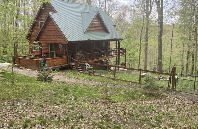 Hocking Hills Family Friendly Log Cabin with Lake access, Canoe & Hiking Trail