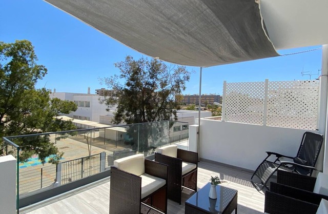 Holiday Apartment "T2 Olhão" with Sea View, Private Terrace & Wi-Fi