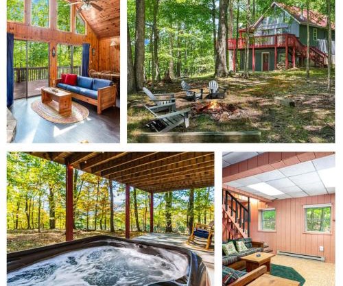 Hot Tub, Large Deck, WiFi, Fire Pit at Chalet Cabin