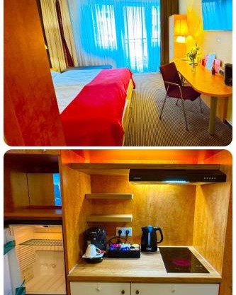 Hotelzimmer mit einer Kitchenette - nähe Frankfurt-Messe - fair