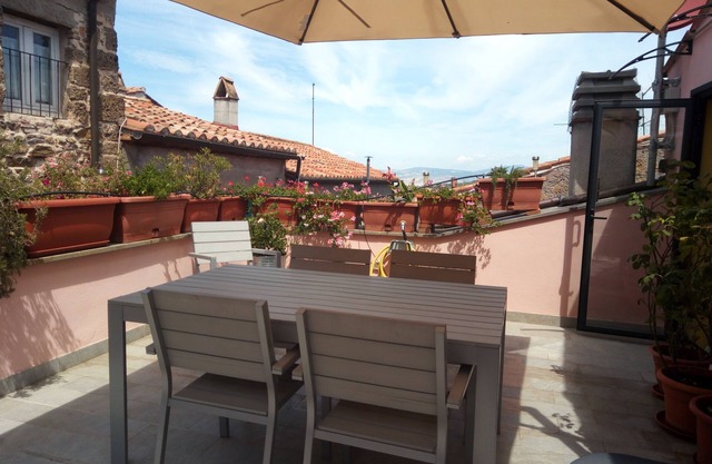 House in old village with panoramic terrace