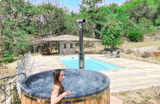 House with private swimming pool and jacuzzi at the foot of Ventoux