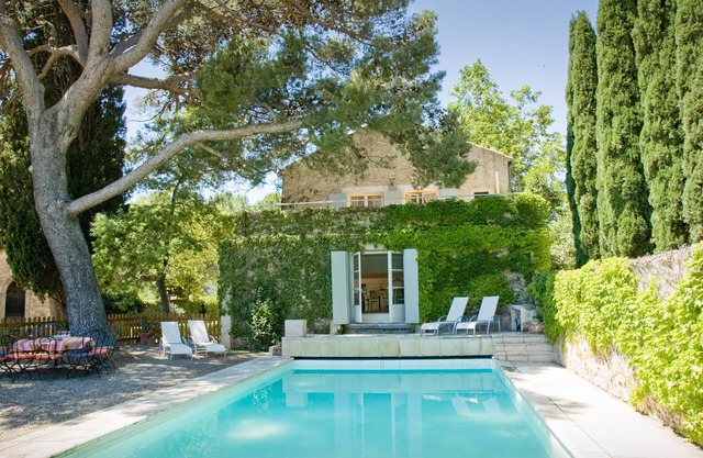 In the charming village of Roquebrun sur Orb. Suitable for 8 to 10 people.