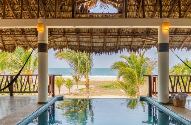 Incredible Beachfront Home with Private Patio and Pool with BBQ