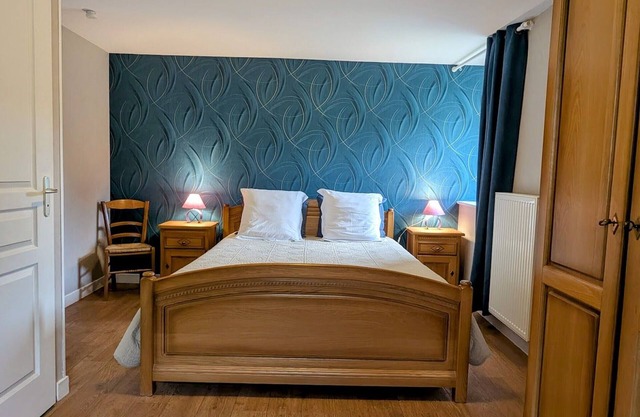 Iris Room in renovated house amidst nature