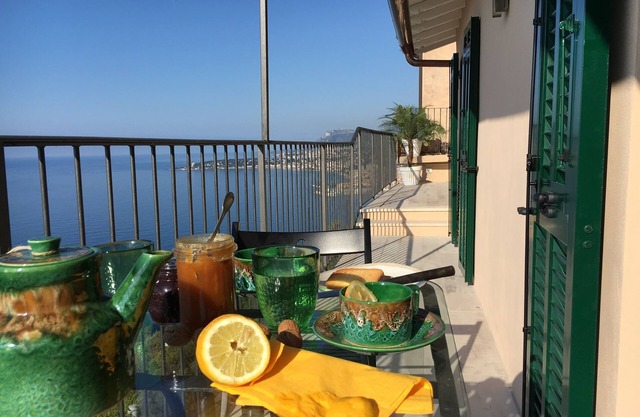 House in Grimaldi. Spectacular view on the French Riviera with rooftop terrace!