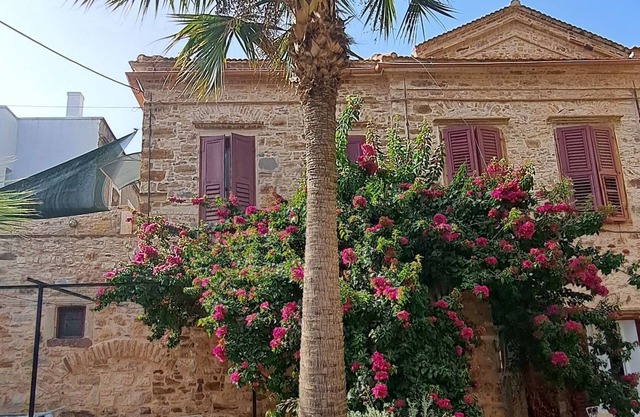 It is a five minute walk from the port and five minutes drive from the airport.