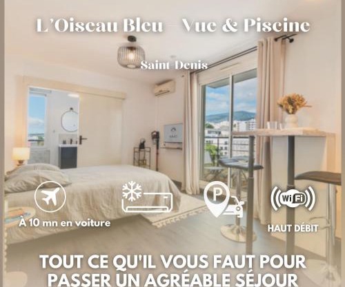 L'Oiseau Bleu Vue et Piscine