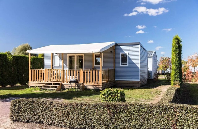 La Croix du Vieux Pont campsite* - Mobile home Premium 4 rooms 6 people air-conditioned - TV