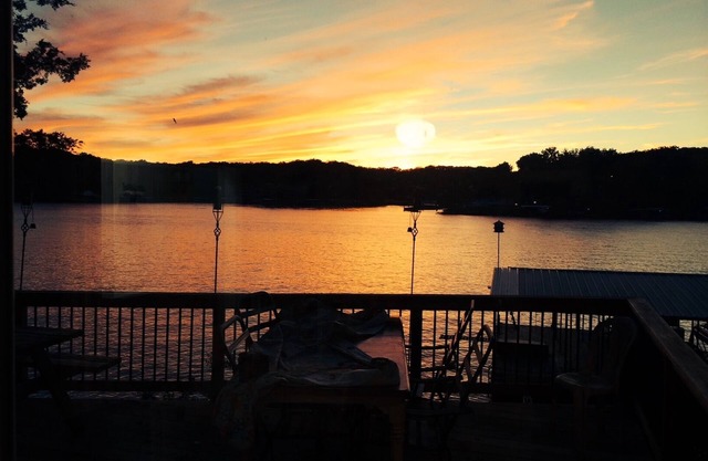 Lake House with Multiple Decks and Large Swim Platform on Private Dock