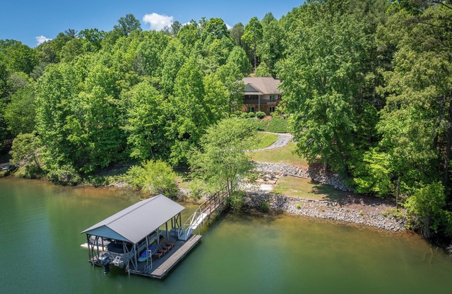 Lake James Retreat: Large Private Lakefront Home
