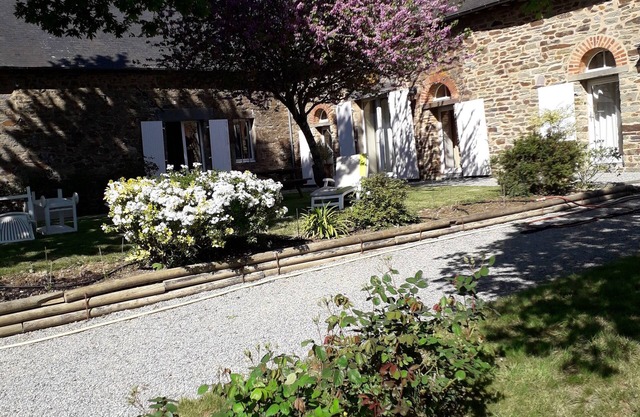 Large country house in stone farmhouse