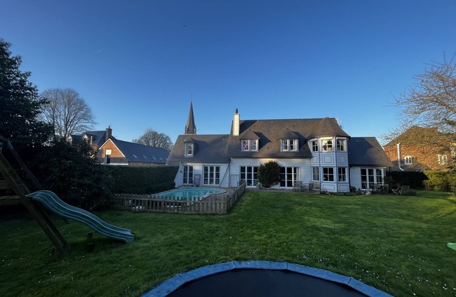 Large family home with pool in Normandy village center