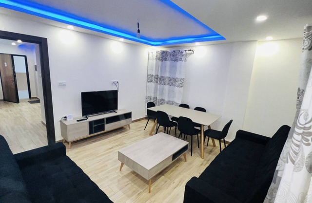Large T2 in luxury residence, ground floor parking
