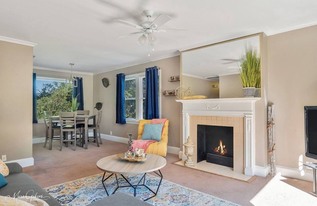 Large windows overlooking streets of historic South Highlands makes this cozy!