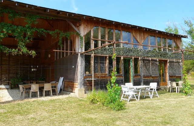Large wooden house in the heart of nature