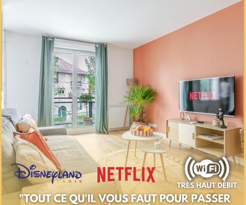 Le Chaleureux - 5 min Disneyland - Parking - Netflix - Wifi