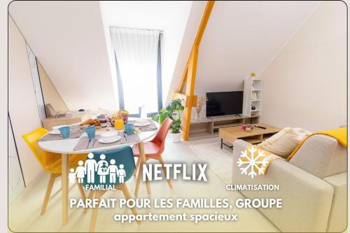 Les bonn'apparts sur seine - La spacieuse - Famillial 6pers - Parking