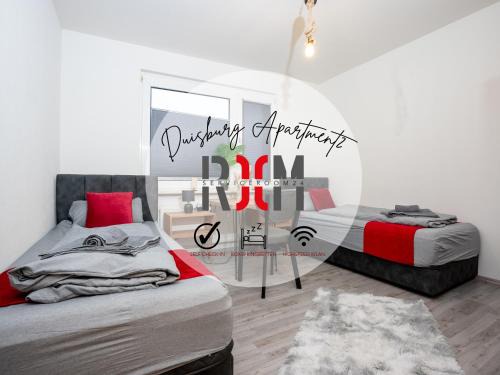 Livemore24 - Apartment 2 in Duisburg WLAN - Smart-TV - 24-7 Check-in und Küche