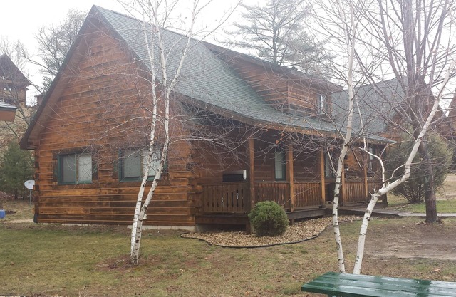 Log cabin 1 next to Three Bears and Jellystone. UTV rentals from May-October.