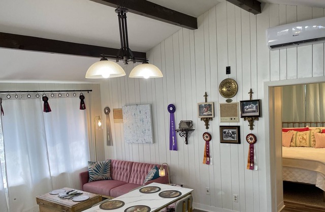 Lovely Pool house on Horse Farm! Very Convenient Location and Carport Parking.