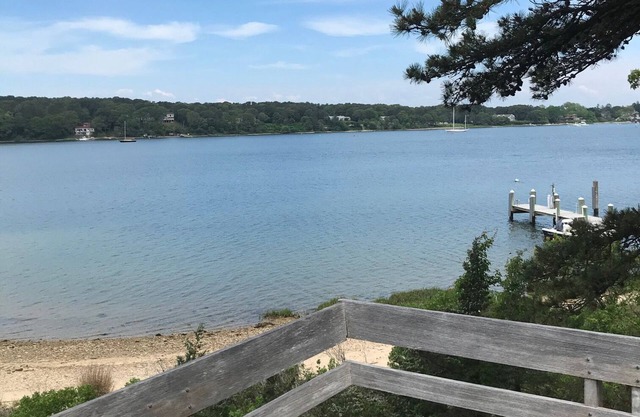 Lovely waterfront home with private, sandy beach and mooring on Lagoon Pond