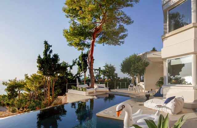 Luxurious hillside apartment overlooking the Sea and Chania with private pool.