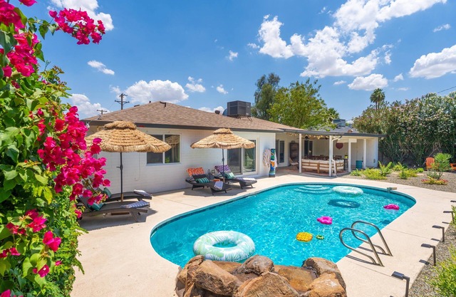 Luxurious retreat, equipped with smart nightstands that enhance your stay