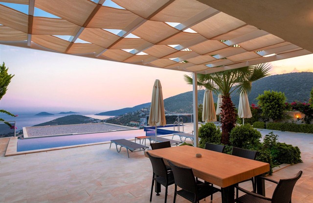 Luxury villa with stunning views and extensive facilities overlooking Kalkan.