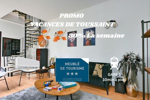 Maison climatisée Gare à 10 min, idéale familles MaisonCarréeConciergerie