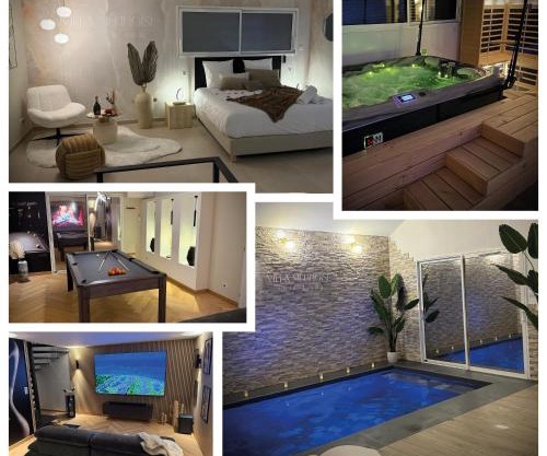 Maison privative avec piscine intérieure, spa, sauna, cinéma et billard