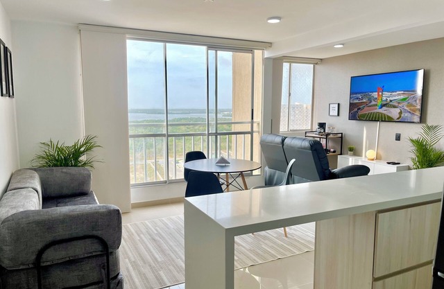 Massage chairs, amazing views and coffee station